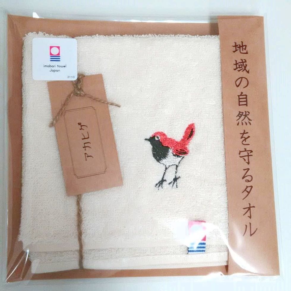 野鳥のオーガニックタオルハンカチ - 太平電機ECOひいきプロジェクト