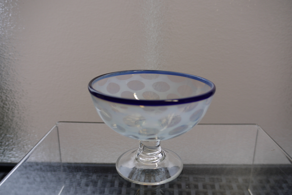 大きい氷コップ 和ガラス 大正ガラス ウランガラス アンティーク 大正