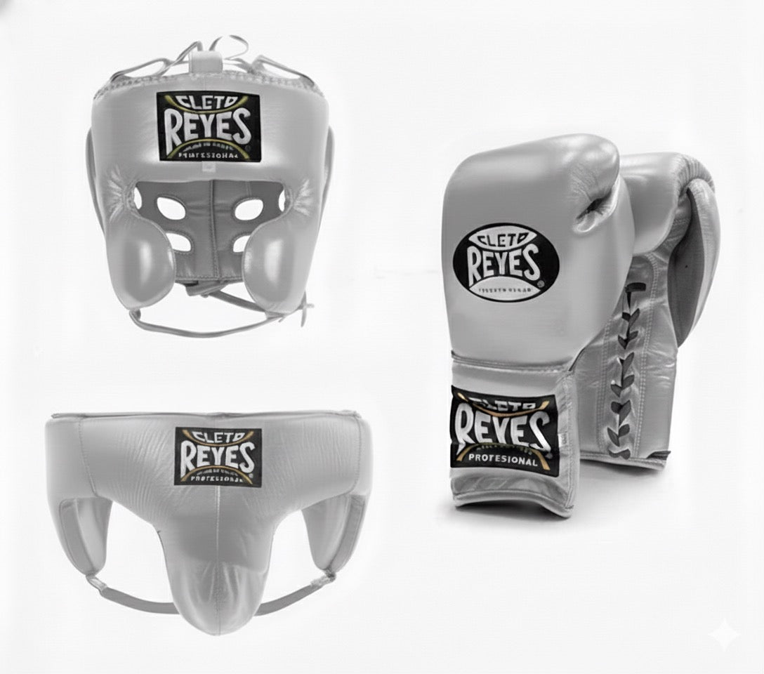 Cleto Reyes Elite Silver Lace-Up Sparring Set – PunchPro Boxing