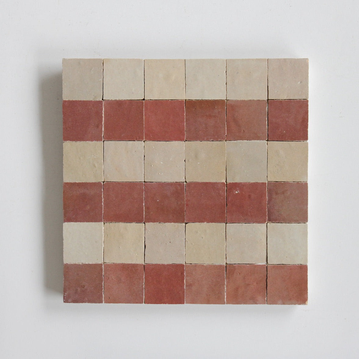 Moroccan Zellige Mosaic EZR1505: Rust and Latte
