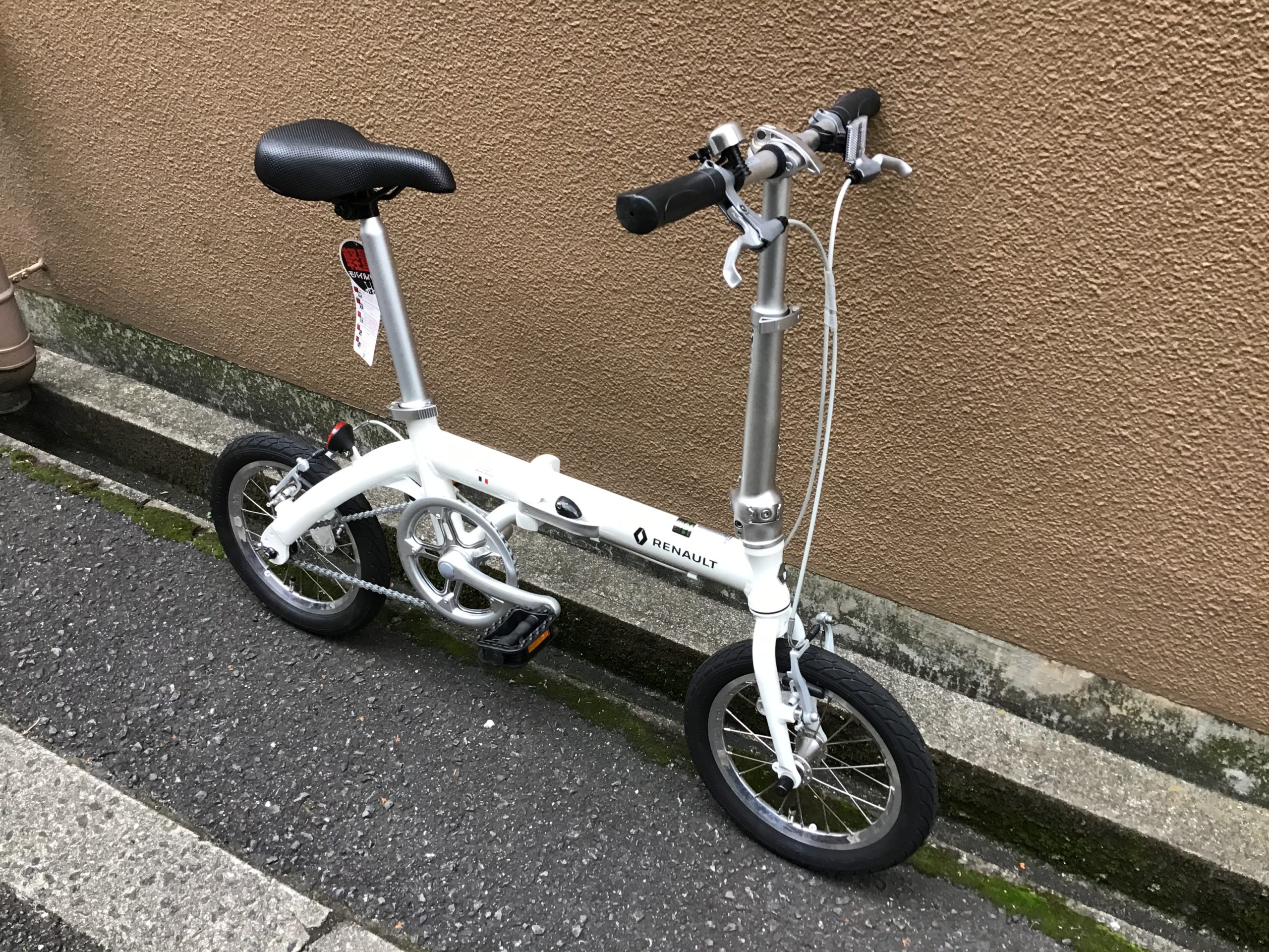 送料込みRENAULT 折りたたみ自転車 ブラック/ターコイズ オンライン車