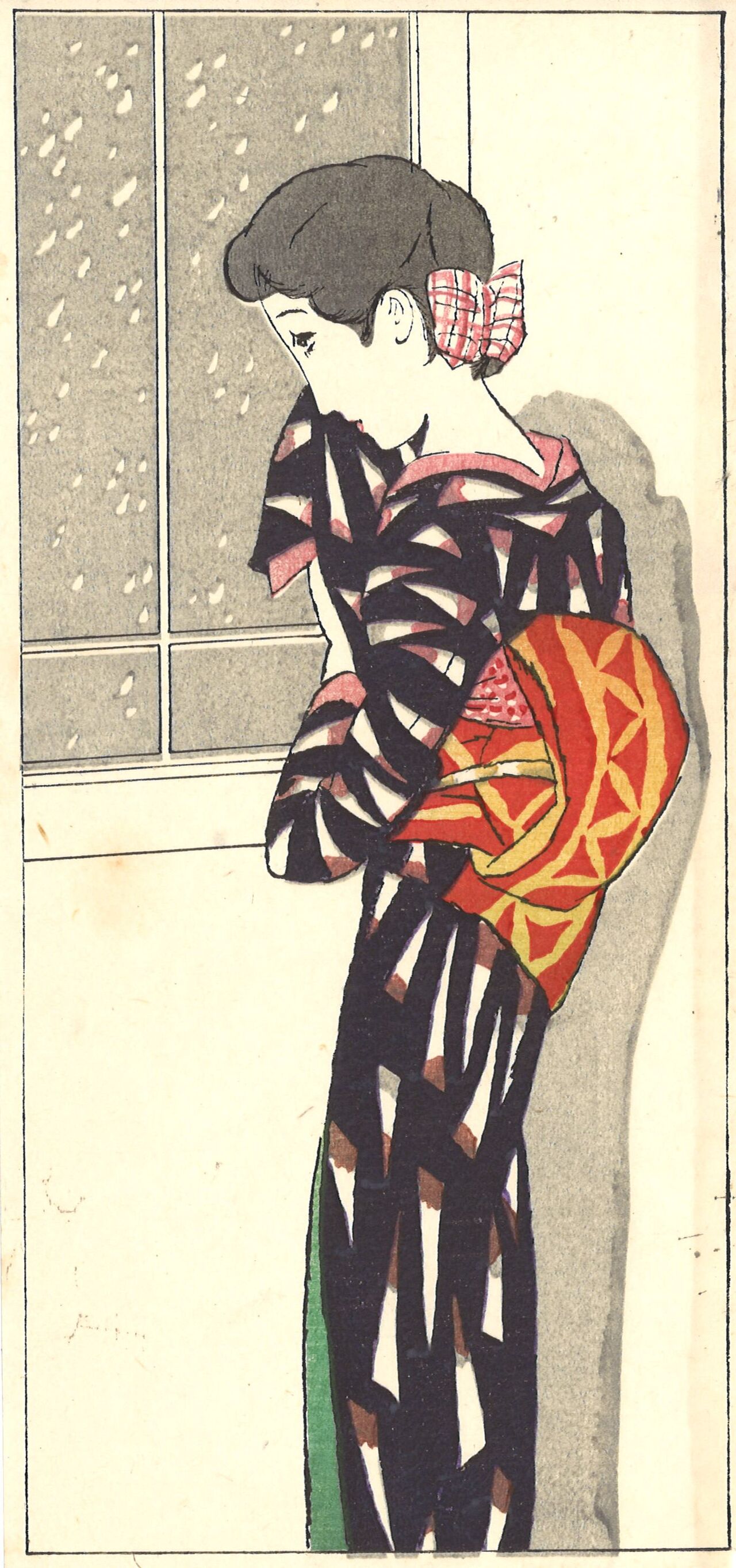 竹久夢二 木版画 版元港屋 330/500 - メルカリ 竹久夢二 木