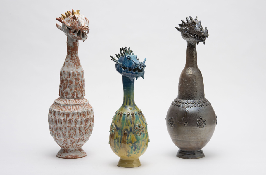 陶芸の置物 日展入選作品