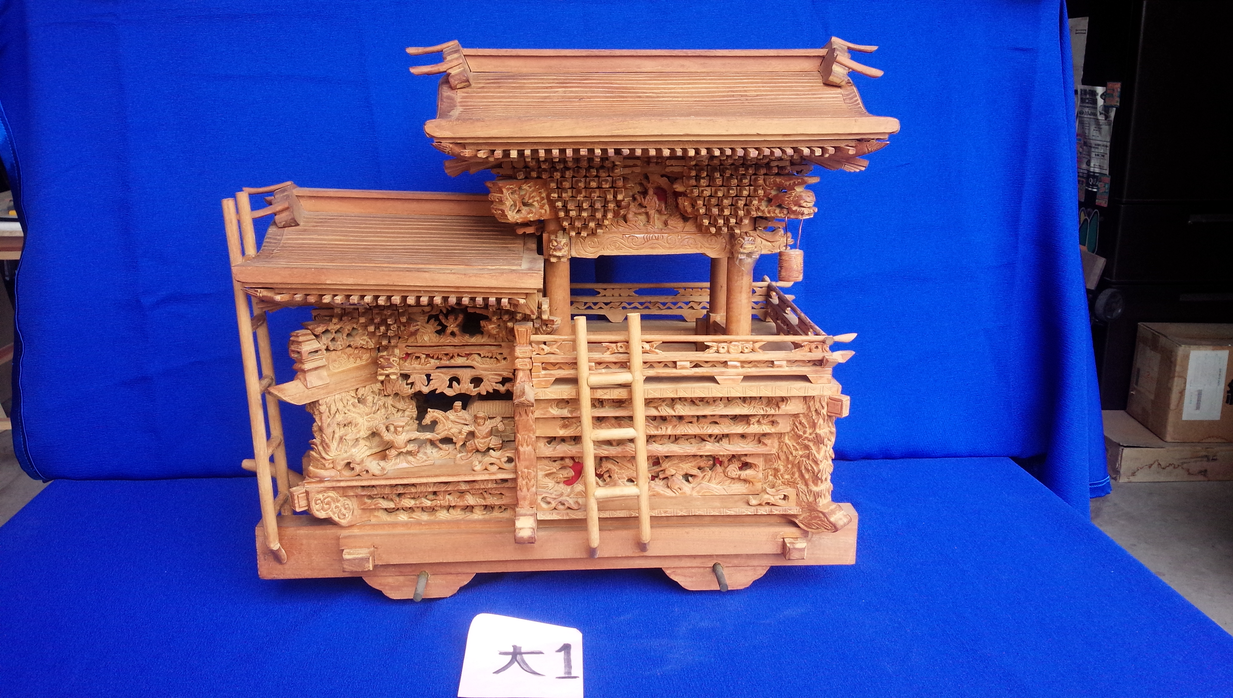 彫刻欄間の高原銘木店 ＞ 飾り・置物 ＞ 0763 山車-大 だんじり祭り