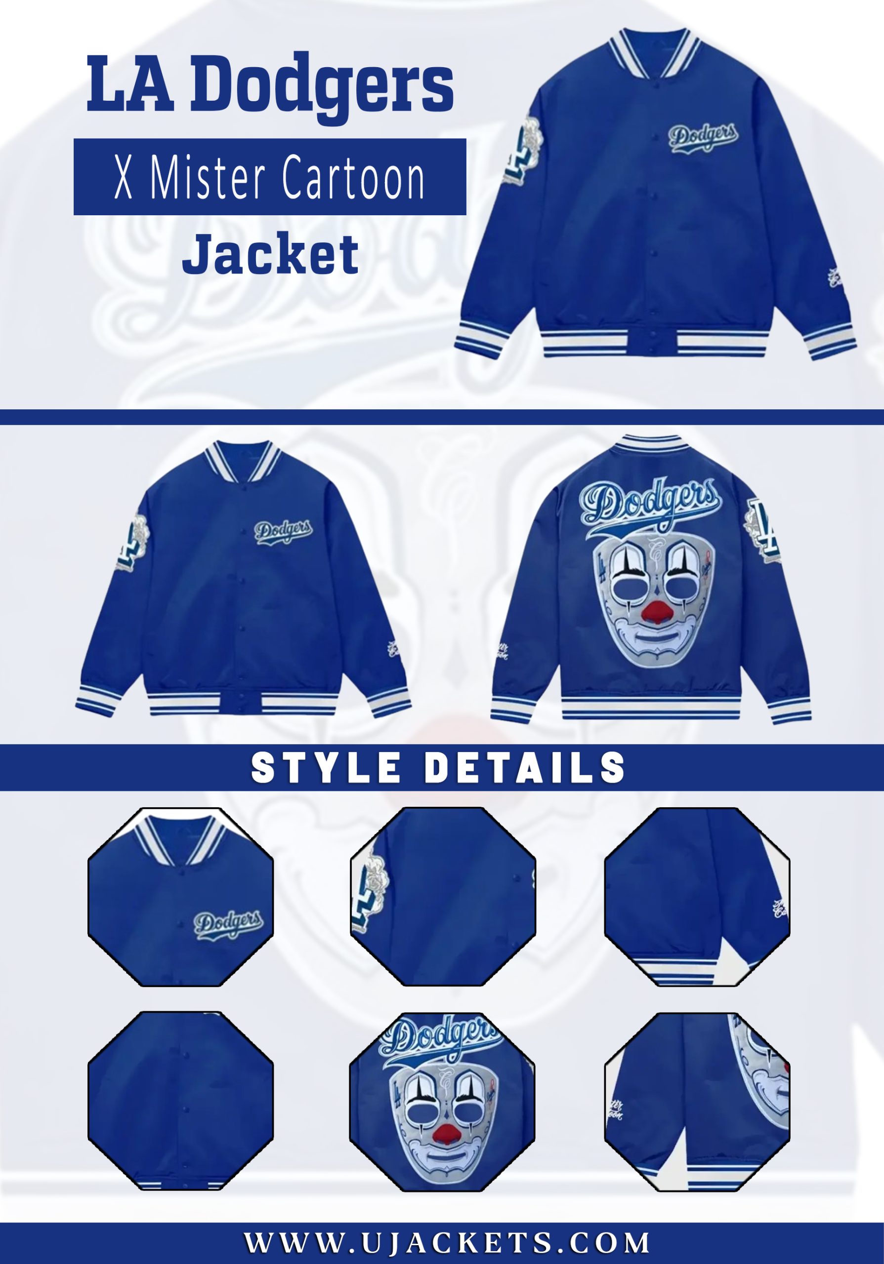LA Dodgers X Mister Cartoon Jacket | Free Shipping | Ujackets