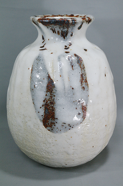 王子窯 加藤寛治作 志野花瓶 【器道楽」