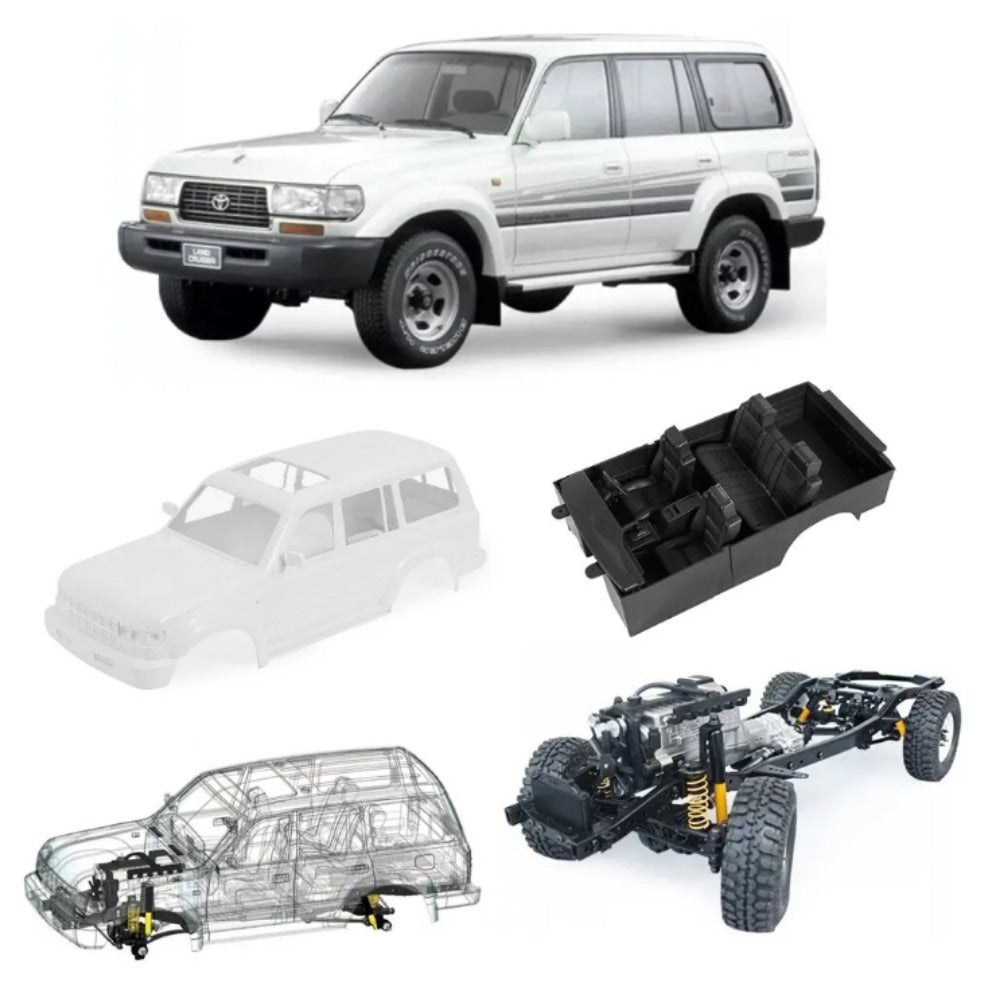 RCRUN RUN-80 LC80 1/10 Rc Climbing Car Frame and Shell Kit