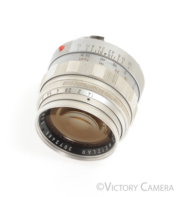 Leica 50mm f1.4 Summilux V1 Type 2 Chrome M Mount Lens [EXC+]