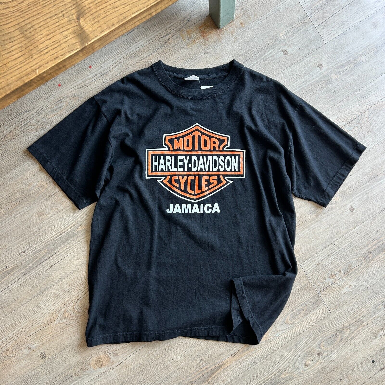 VINTAGE 90s | Harley Davidson Jamaica Logo T-Shirt sz L – Waybach