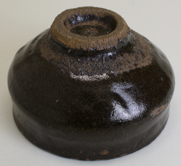 人間国宝 濱田庄司 「縁黒鐵絵茶盌」 益子焼 抹茶茶碗 人間国宝 濱田