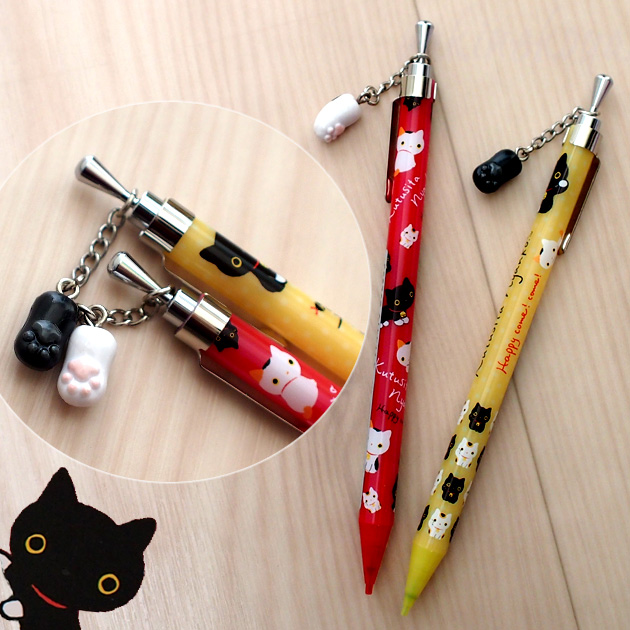 靴下にゃんこ】シャープペンシル 招き猫コラボ ハッピーカム！カム！猫