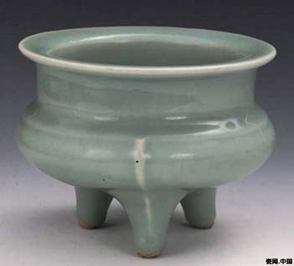 L607【雅】 中国 宋代汝窯青磁香炉