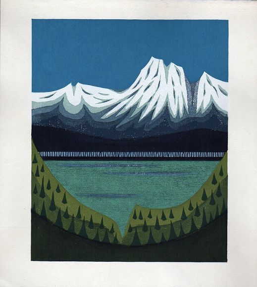 井堂雅夫 日本の四季「冬 故郷の雪景色」直筆サイン入り 金銀箔 ☆大谷