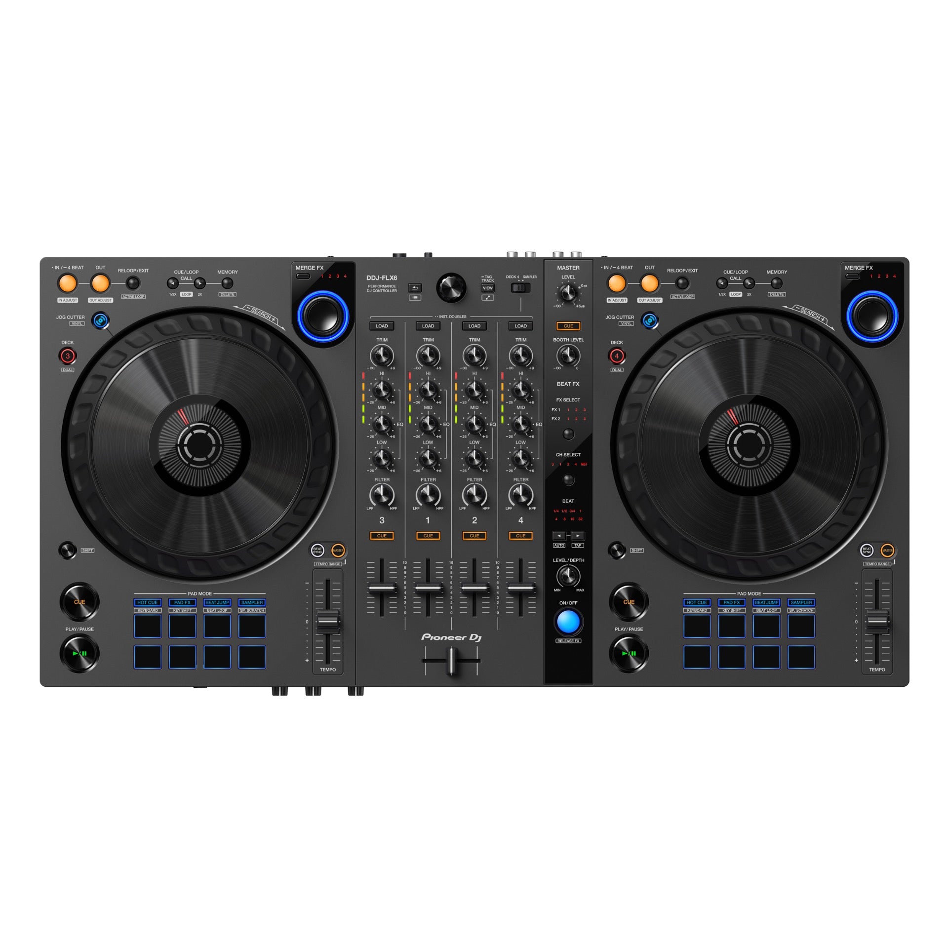 Pioneer DDJ-FLX6-GT 4-Channel DJ Controller - Rekordbox, Serato