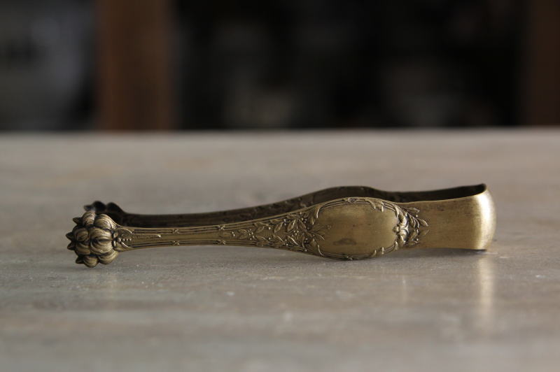 シュガートング 真鍮製 角砂糖掴み フランス19c末 値下げしました 18-8