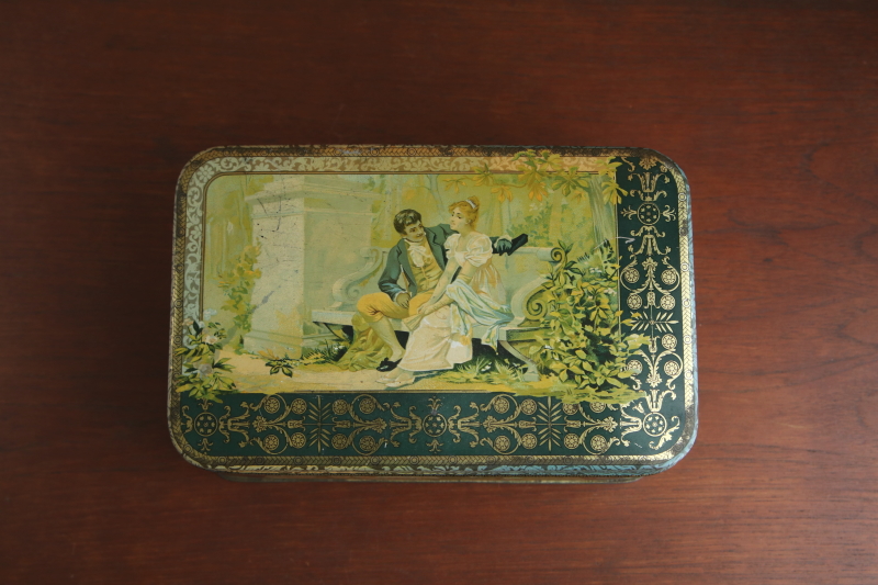 フランス アンティーク ビスケット缶 ブリキ缶 tin缶 ティン缶