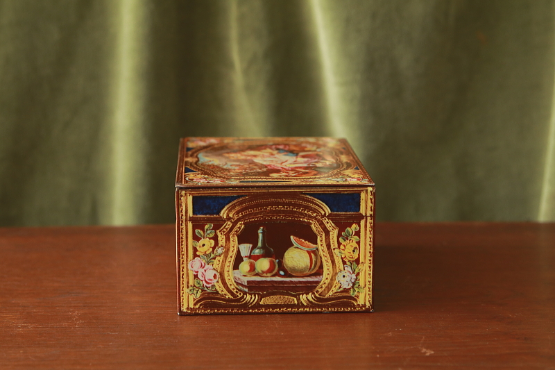フレンチスナッフボックス型ビスケット缶 イギリス アンティークス