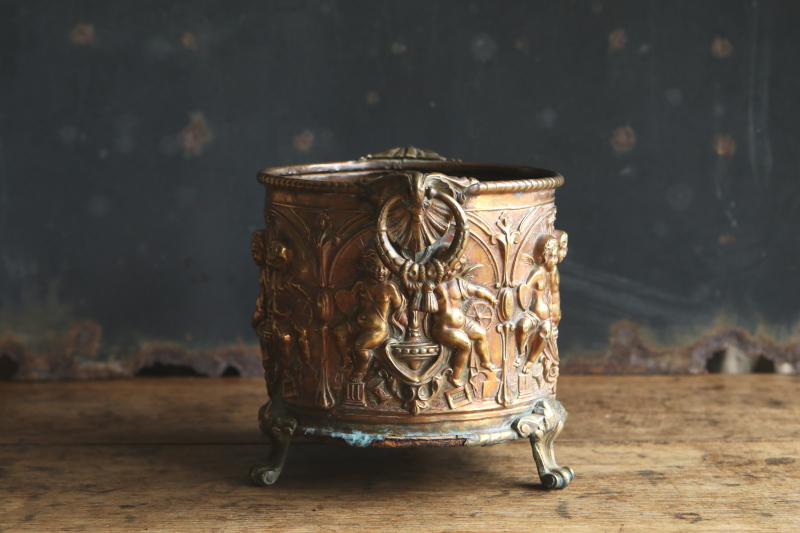 アンティーク ジャルディニエール 真鍮 オブジェ 小物入れ圧倒的な高級感。