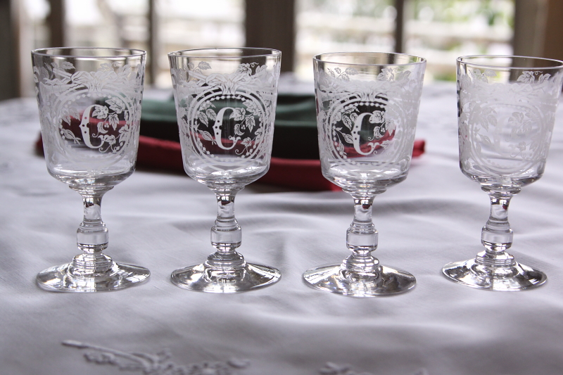 SAINT LOUIS クリスタルガラス グラス 6個セット アンティーク