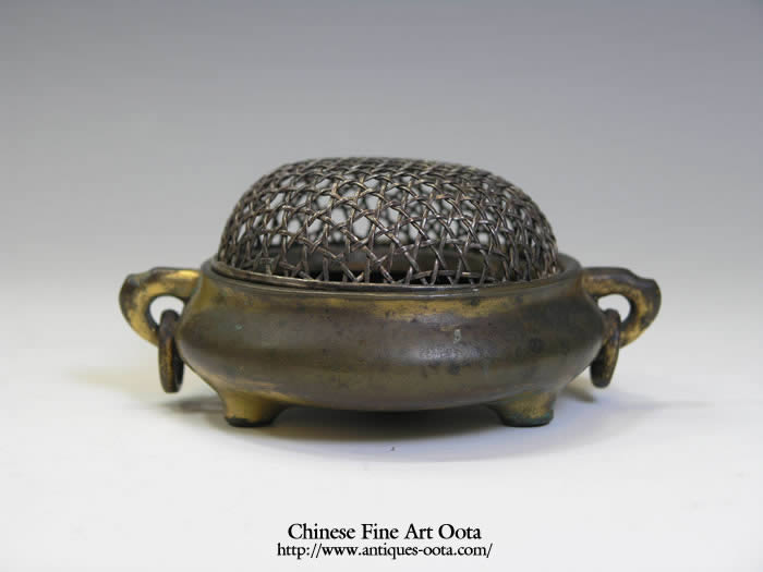 中国 清時代 銅製香炉 龍 大明宣徳年製銘 送料込み250517 中国