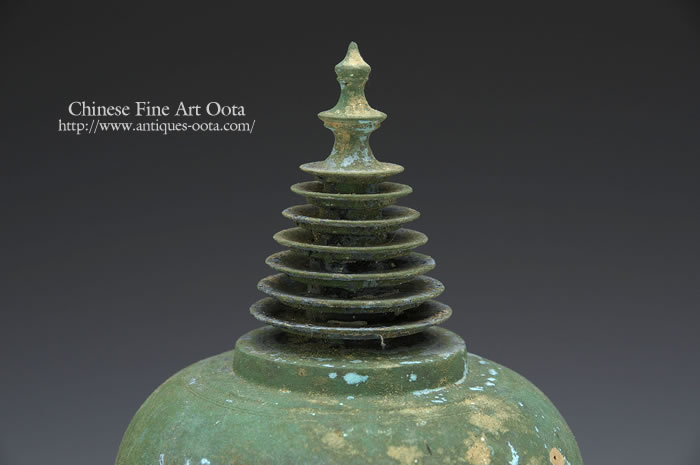 中国古美術・旧蔵青銅製鍍金三足の盛酒器・青銅製・純手作り・置物