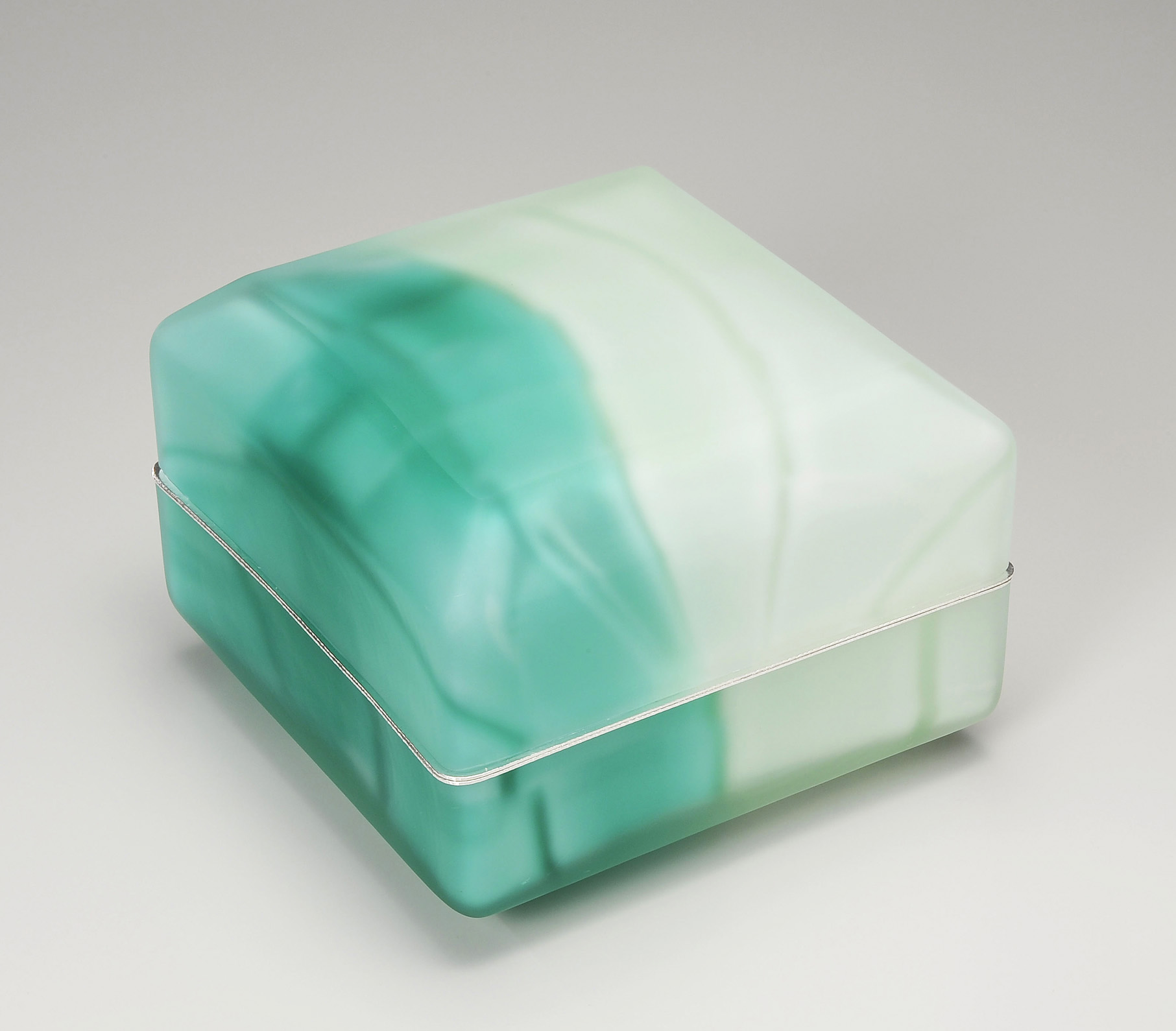 ガラス造形作家【藤田潤】作 金環皿 共箱付属 ◇ 父：藤田喬平