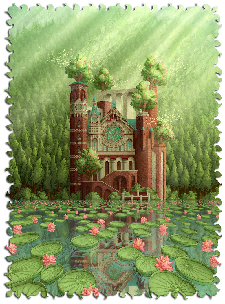 Artifact Puzzles - Aaron Wolf Cathedral Of The Changing Tides Wooden J