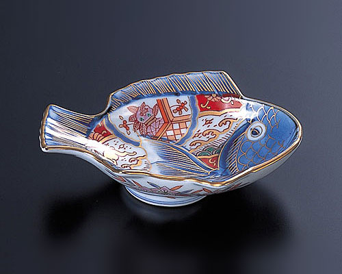 有田焼 林九郎窯 古伊万里様式 染錦牡丹流水文 金彩色絵 水