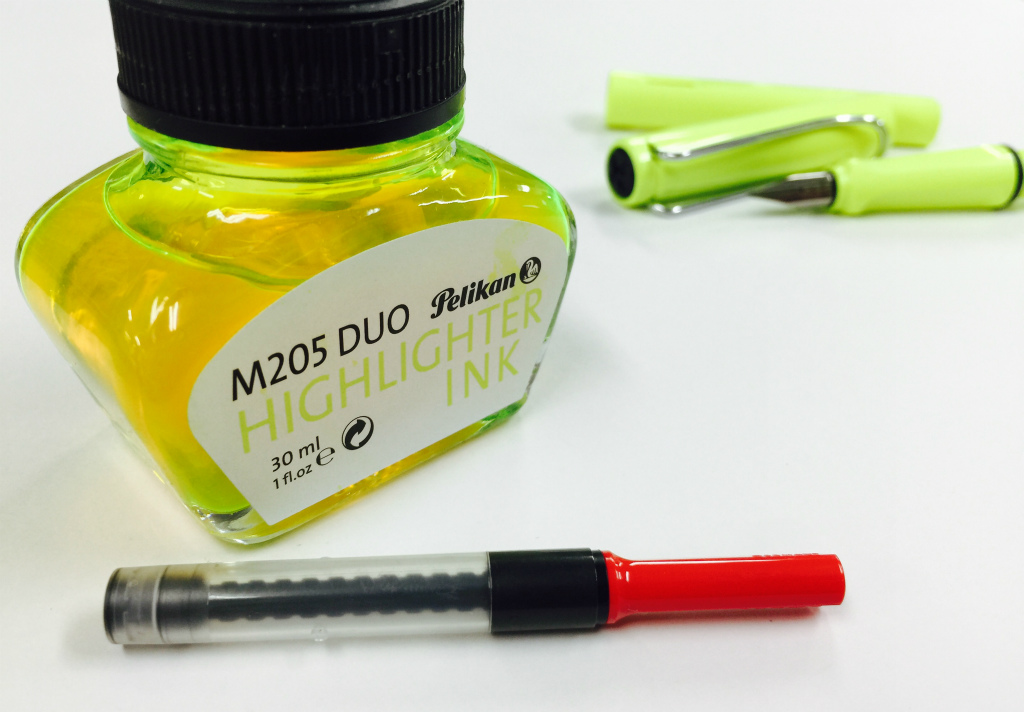 Pelikan／M205 DUO／HIGH LIGHTER INK】万年筆に蛍光インクを入れる