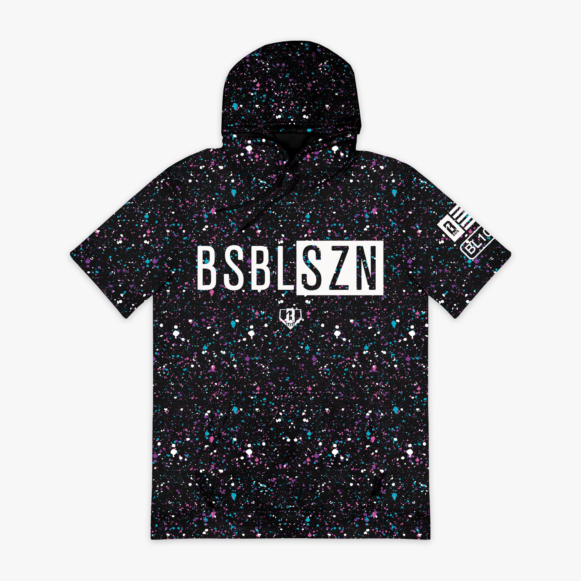 BSBL-SZN Short Sleeve Hoodie V2 - Galaxy – Baseball Lifestyle 101