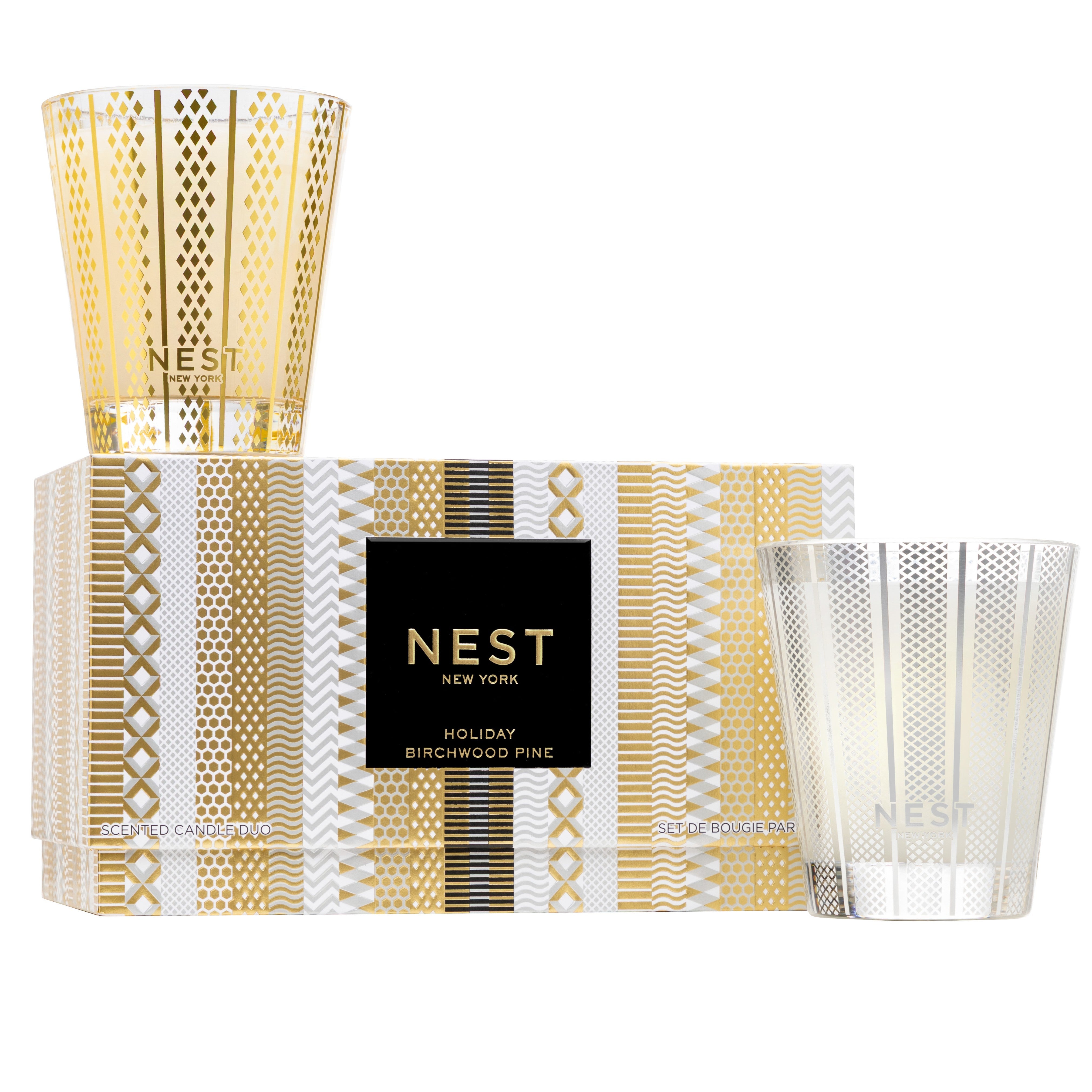 Nest - Festive Classic Candle Duo (Holiday & Birchwood Pine) Set
