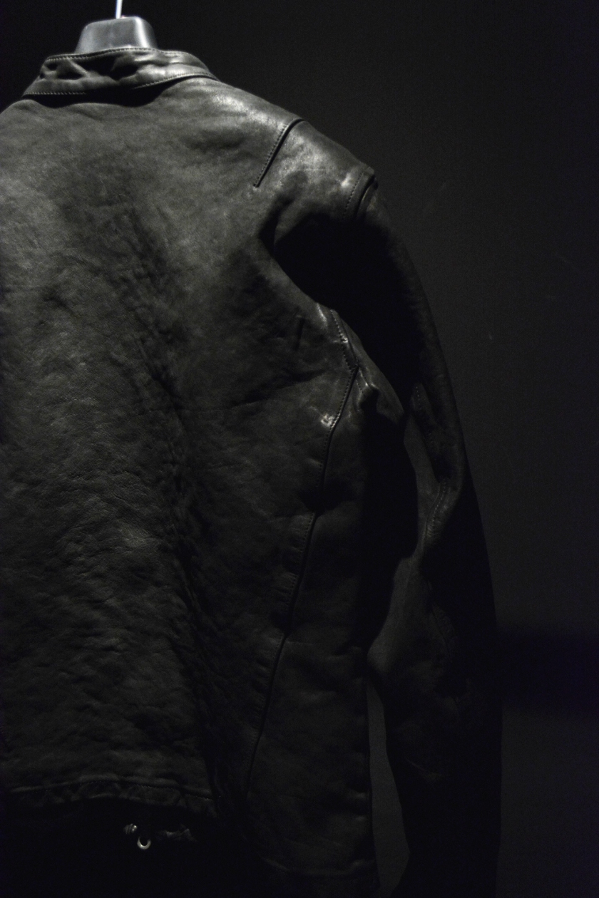 1447-01 ベルギーショルダー製品染め シングルライダース 2015S/S