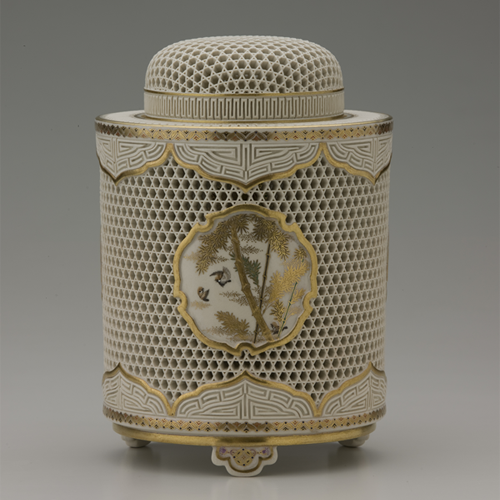 金襴手 古薩摩 沈壽官 壽官造 香合 金襴手 古薩摩 沈壽官 壽官造 香合