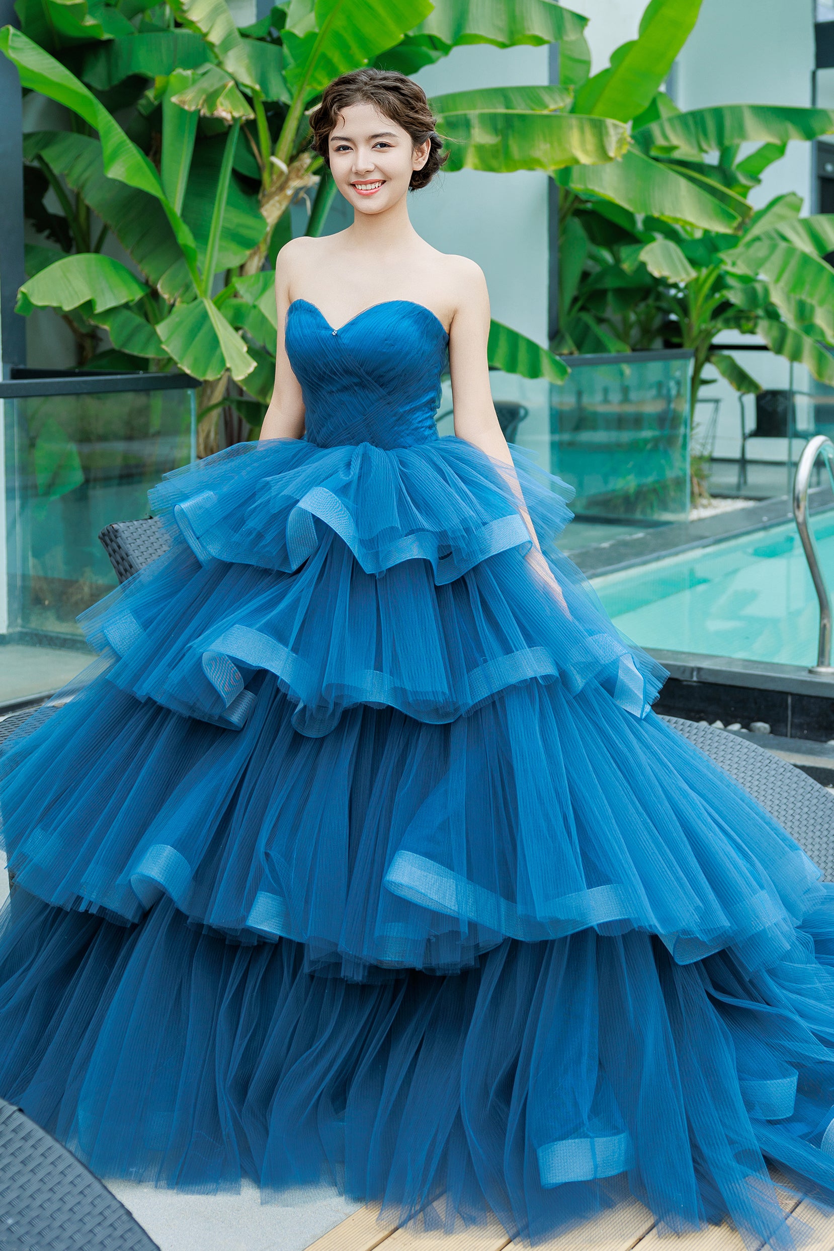 CW3298 プリンセス オフショルダー カラードレス – COCOMELODY