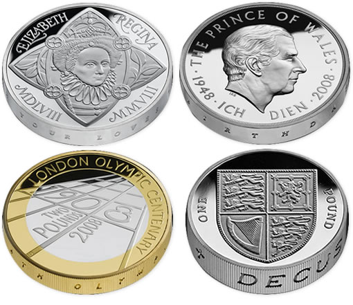 コレクション THE2008UK SilverProof Piedfort Four-Coin コレクション