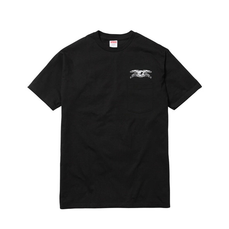 Supreme Anti Hero Pocket Tee Black – CURATEDSUPPLY.COM