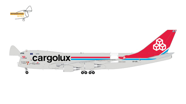 GeminiJets 1:200 Cargolux Boeing 747-400ERF LX-LCL (Interactive