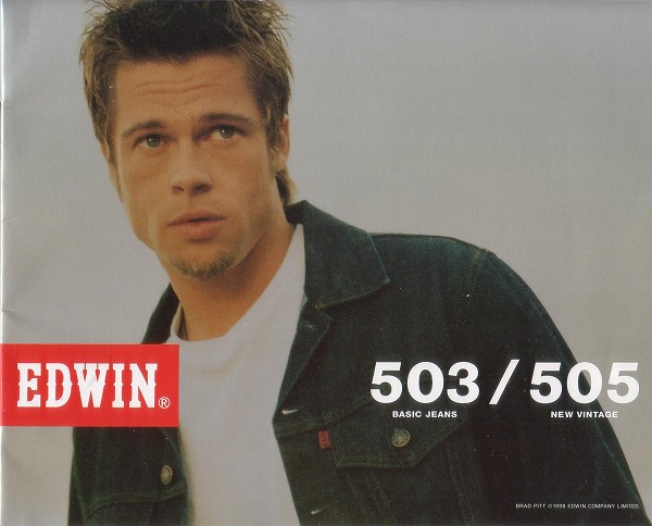 EDWIN 503 ブラッド・ピット 非売品ポスター額装済み Yahoo