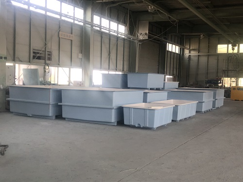 引き取り限定 茨城県大洗町 大型水槽 タンク 2つセット FRP 生簀 養殖