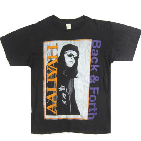 Aaliyah Back and Forth Tシャツ Lサイズ ブラック AALIYAH「BACK