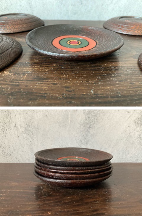 村瀬治兵衛独楽銘々皿5客