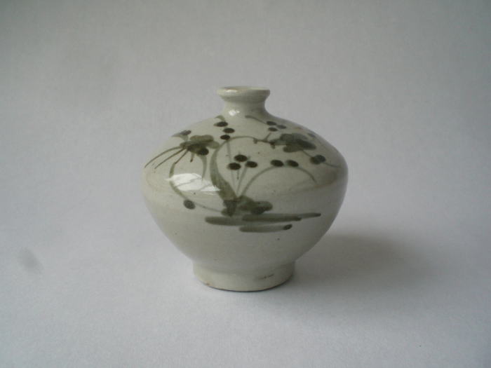 古伊万里 油壺 古伊万里油壺』 古伊万里 花柄 染付 油壺 [B31512