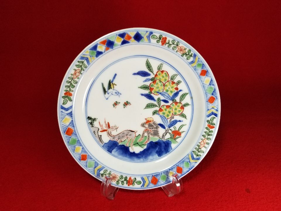 古美術長陽堂 - 伊万里 南京赤絵写 中皿 | 古美術品専門サイト