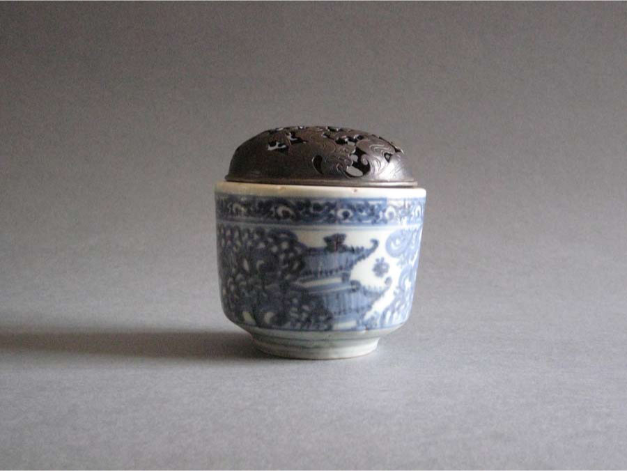 原古美術店 - 染付雲堂手香炉 | 古美術品専門サイト fufufufu.com