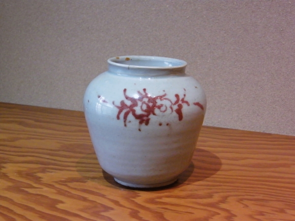 希少品】古美術 辰砂釉壺 清時代 共箱L—1 希少品】古美術 辰砂釉壺 清