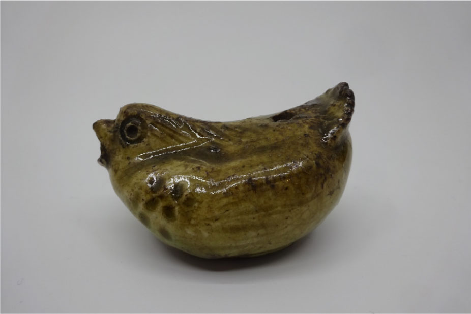 古瀬戸 水滴 灰釉 室町時代 茶入 茶道具 黄瀬戸 油揚手 古美術 骨董 民