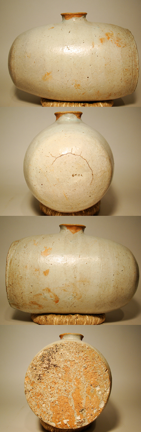 J-43 高麗油壷 李朝 紛青沙器 古壺 骨董品 インテリア雑貨 美術品 工芸