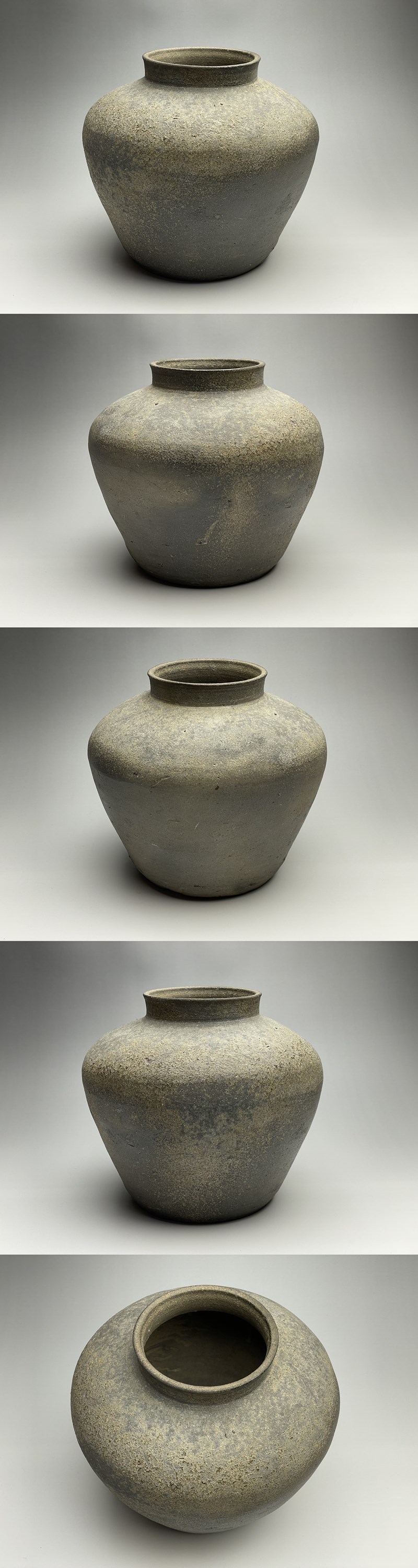 貴重 須恵器 珠洲焼 古代格子叩き文壷 大花瓶 古美術品（新羅土器）C69