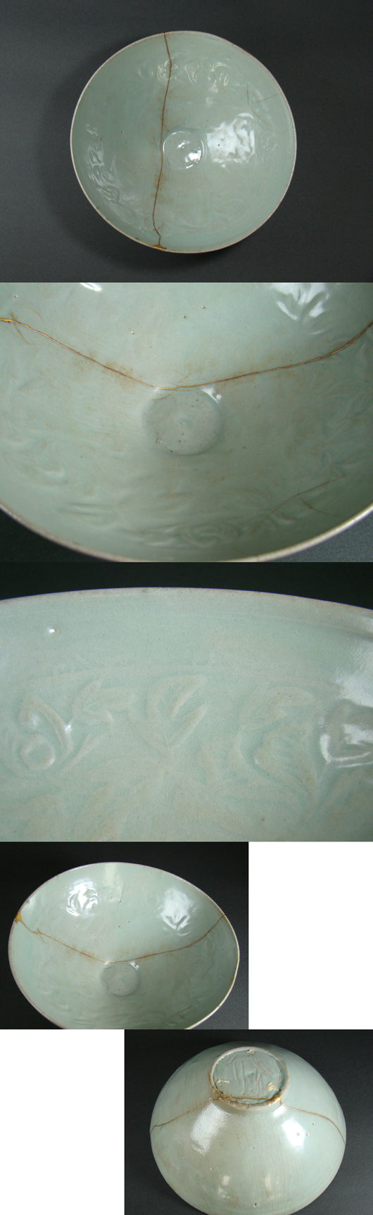 中国 影青 青白釉 陽刻 鳳凰雲龍文 鉢 2点 時代箱付 C R7794 【公式通販】