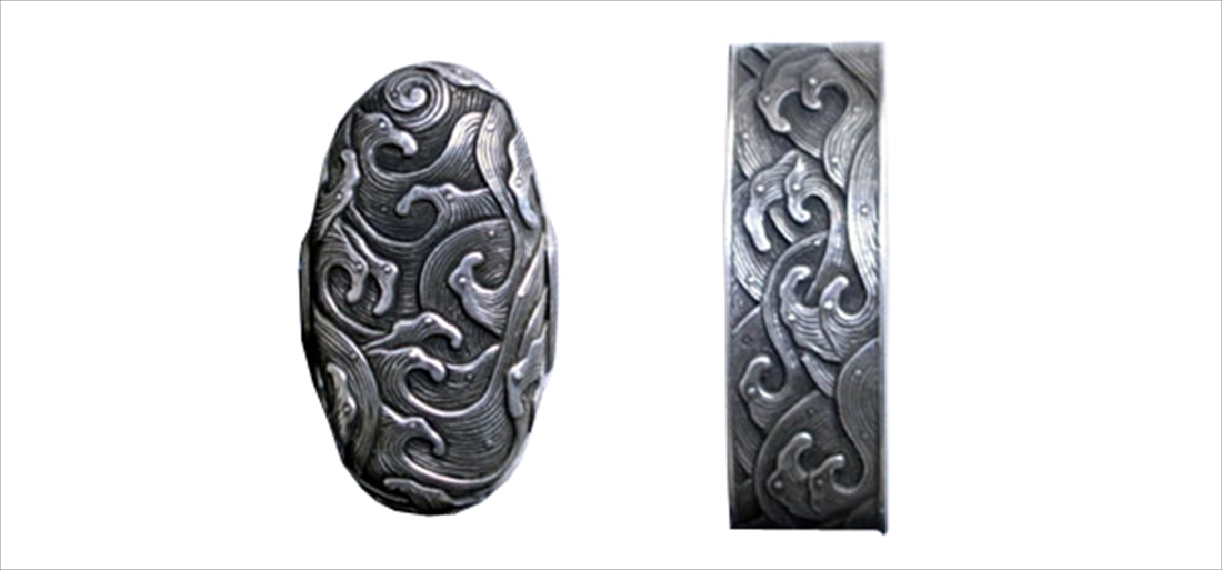 刀 縁頭 頭 龍 アンティーク 骨董 刀 縁頭 頭 龍 アンティーク 骨董